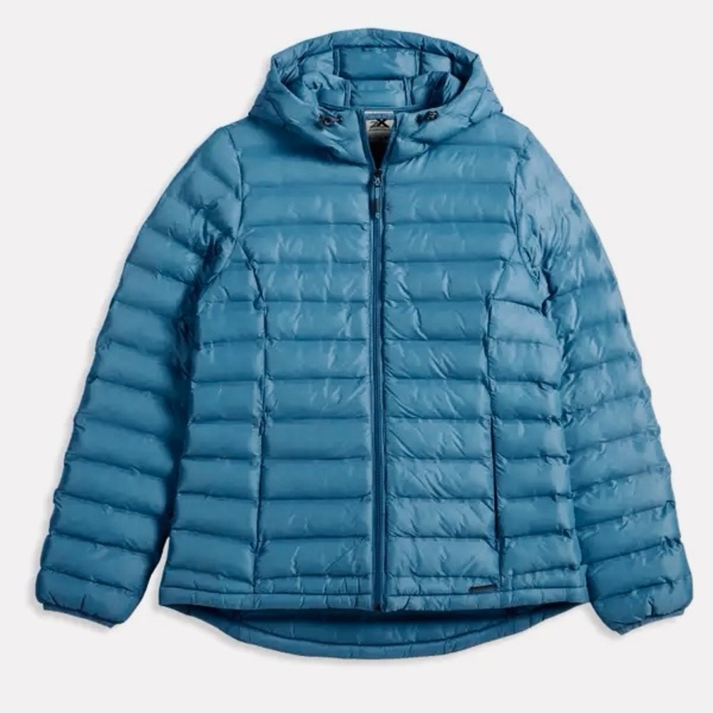 NEW ZeroXposur Denim Blue Puffer Jacket for Women XXL